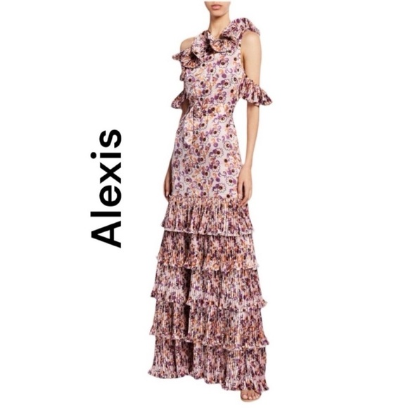 Alexis Dresses & Skirts - NWOT ALEXIS Amonda Floral Pleated Tiered Long Dress size XS